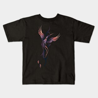 Purple Flying Phoenix Kids T-Shirt